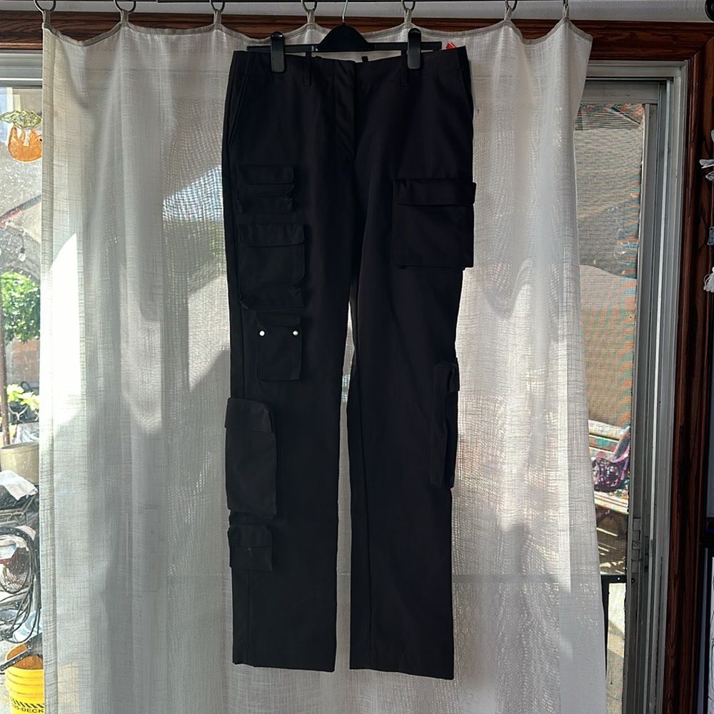 NEW w/tags Off-White Brown Gray Cargo Pants L 12 10 - Picture 2 of 10